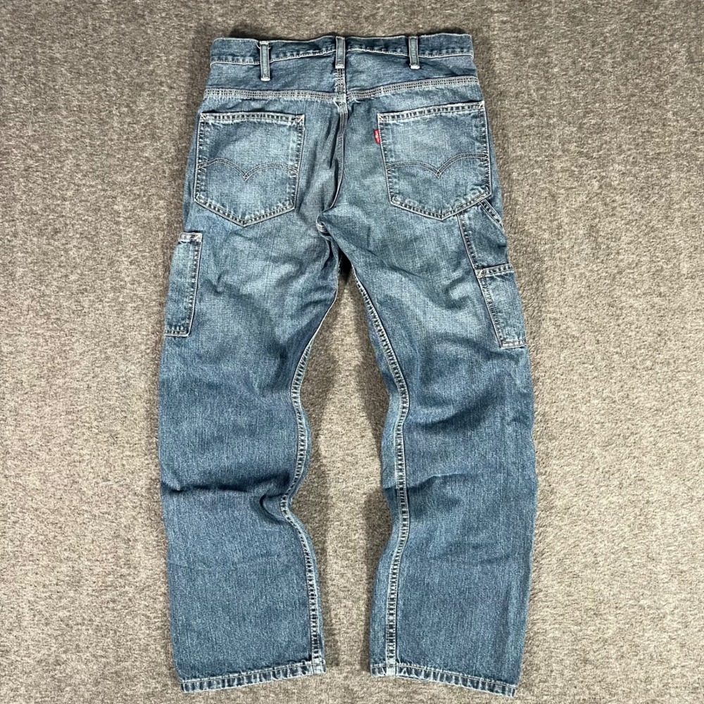 Y2K Levis Carpenter Jeans Mens 30x30 Medium Denim Utility Workwear Straight Leg